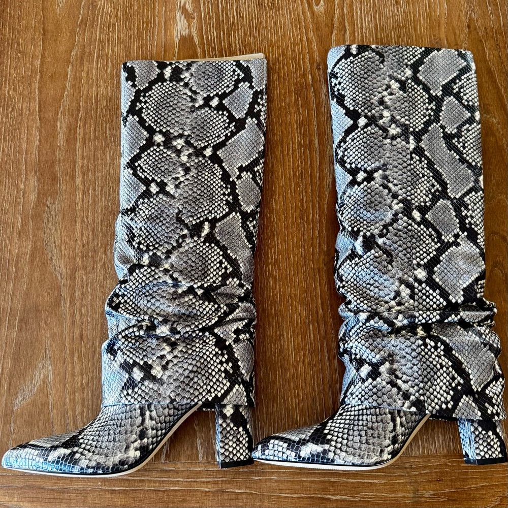 NIB Marc Fisher LTD Lalita2 foldover shaft tall boots 8.5M - Picture 5 of 16